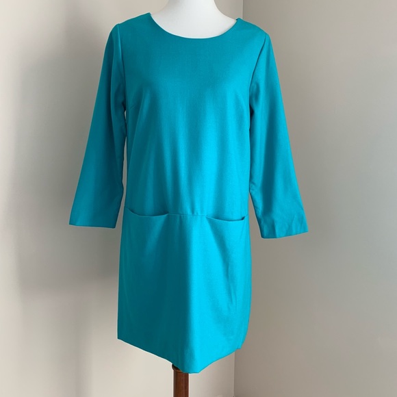 J. Crew Wool Retro Jade Jules Shift Dress - Picture 1 of 3